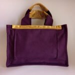 Χειροποίητη τσάντα χειρός μωβ - Image 6