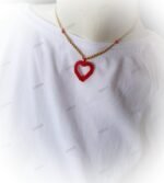 ΜΑΚΡΑΜΕ ΚΟΛΙΕ ΜΕ ΧΡΥΣΟΚΛΩΣΤΗ ΚΑΙ ΚΑΡΔΙΑ ΚΟΚΚΙΝΗ - Image 3