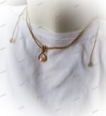 ΜΑΚΡΑΜΕ ΚΟΛΙΕ ΜΕ ΧΡΥΣΟΚΛΩΣΤΗ ΚΑΙ ΧΑΝΤΡΑ ΡΟΖ - Image 2