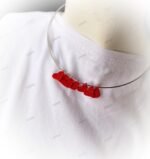 ΒΕΡΓΑ ΛΑΙΜΟΥ ΑΣΗΜΙ ΧΡΩΜΑ ΜΕ ΜΙΚΡΕΣ ΚΑΡΔΙΕΣ ΚΟΚΚΙΝΕΣ - Image 3