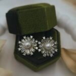 '' Velvet Halo '' Σκουλαρίκια νυφικά χρυσά