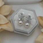 '' Ethereal Bloom '' Σκουλαρίκια νυφικά ασημένια