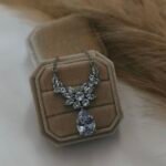 '' Elysian Drop '' Εντυπωσιακό κολιέ με κρύσταλλα ασημένιο