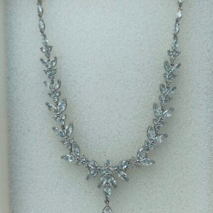 '' Viva Royale '' Εντυπωσιακό κολιέ με κρύσταλλα ασημένιο