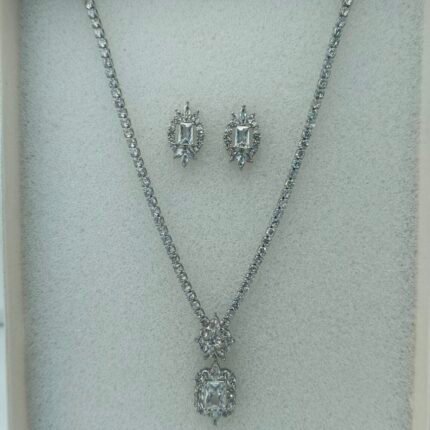 '' Starlit Diva '' Νυφικό σετ κοσμημάτων σε ασημί