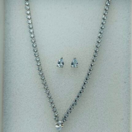 '' Opal Crown'' Νυφικό σετ κοσμημάτων σε ασημί