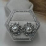 '' Velvet Halo '' Σκουλαρίκια νυφικά ασημένια