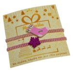 Γιορτινό Σετ 2 Βραχιολιών μπότα & νιφάδα σε μωβ–ροζ - Image 6