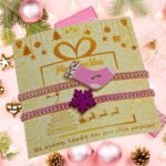 Γιορτινό Σετ 2 Βραχιολιών μπότα & νιφάδα σε μωβ–ροζ