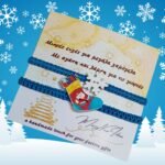 Σετ 2 βραχιολιών μπλε–λευκό χιονονιφάδα & μπότα