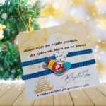 Σετ 2 βραχιολιών μπλε–λευκό χιονονιφάδα & μπότα - Image 5