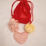 Σαπουνάκια διακοσμητικά ροζ αγγελάκι, κίτρινο λουλούδι, καρδιά