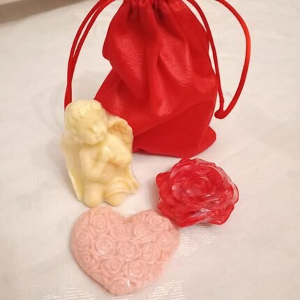 Σαπουνάκια διακοσμητικά κίτρινο αγγελάκι, λουλούδι, καρδιά