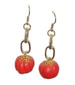 Χειροποιητα Σκουλαρικια -Κολοκυθες - απο πολυμερικο πηλο και ατσαλι - Image 4