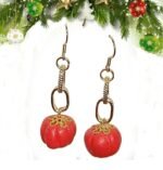 Χειροποιητα Σκουλαρικια -Κολοκυθες - απο πολυμερικο πηλο και ατσαλι