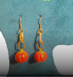 Χειροποιητα Σκουλαρικια -Κολοκυθες - απο πολυμερικο πηλο και ατσαλι - Image 2