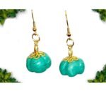 Χειροποιητα Χριστουγεννιατικα Σκουλαρικια -Κολοκυθες - απο πολυμερικο πηλο και ατσαλι