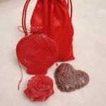 Σαπουνάκια διακοσμητικά κόκκινο ρόδι, λουλούδι, καρδιά