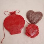 Σαπουνάκια διακοσμητικά κόκκινο ρόδι, λουλούδι, καρδιά