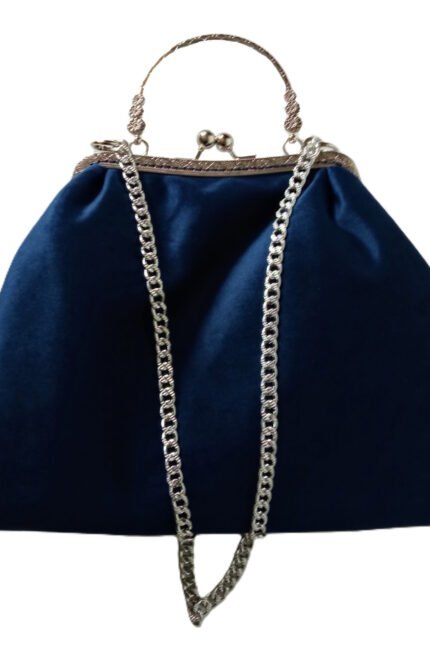 Χειροποίητη τσάντα clutch χειρός από βελούδινο ύφασμα σε στυλ vintage