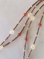 Δίσειρο Κολιέ με Citrine, Κορνεόλη και Αιματίτες - Image 4