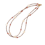 Δίσειρο Κολιέ με Citrine, Κορνεόλη και Αιματίτες