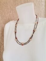 Δίσειρο Κολιέ με Citrine, Κορνεόλη και Αιματίτες - Image 2