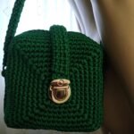 Πλεκτή τσάντα κυπαρισσί τετράγωνη 18*18εκ - Image 3