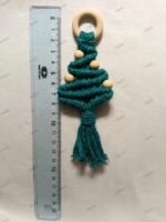 ΧΡΙΣΤΟΥΓΕΝΝΙΑΤΙΚΟ ΣΤΟΛΙΔΙ ΜΑΚΡΑΜΕ ΔΕΝΤΡΟ ΠΡΑΣΙΝΟ ΜΕ ΜΠΕΖ ΧΑΝΤΡΕΣ - Image 2