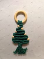 ΧΡΙΣΤΟΥΓΕΝΝΙΑΤΙΚΟ ΣΤΟΛΙΔΙ ΜΑΚΡΑΜΕ ΔΕΝΤΡΟ ΠΡΑΣΙΝΟ ΜΕ ΜΠΕΖ ΧΑΝΤΡΕΣ