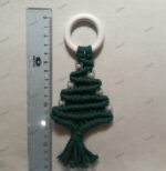 ΧΡΙΣΤΟΥΓΕΝΝΙΑΤΙΚΟ ΣΤΟΛΙΔΙ ΜΑΚΡΑΜΕ ΔΕΝΤΡΟ ΠΡΑΣΙΝΟ ΜΕ ΑΣΠΡΕΣ ΧΑΝΤΡΕΣ - Image 2