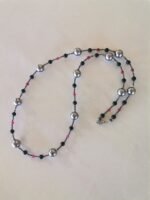 Κολιέ με Γκρι Όστρακο, Μαύρο Όνυχα και Κόκκινο Jade - Image 5