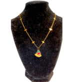 Χειροποιητο κολιε Γουρι 2026, με καμπανουλες και ατσαλινη αλυσιδα με αστερακια - Image 4