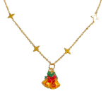 Χειροποιητο κολιε Γουρι 2026, με καμπανουλες και ατσαλινη αλυσιδα με αστερακια - Image 5