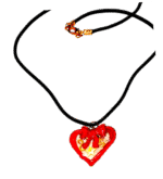 Χειροποιητο κολιε Γουρι 2026, με καρδια απο πολυμερη πηλο και υγρο γυαλι σε μαυρο κορδονι - Image 7