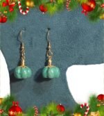 Χειροποιητα Χριστουγεννιατικα Σκουλαρικια -Κολοκυθες - απο πολυμερικο πηλο και ατσαλι - Image 3