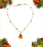 Χειροποιητο κολιε Γουρι 2026, με καμπανουλες και ατσαλινη αλυσιδα με αστερακια - Image 6