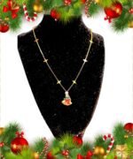 Χειροποιητο κολιε Γουρι 2026, με καμπανουλες και ατσαλινη αλυσιδα με αστερακια - Image 2