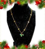 Χειροποιητο κολιε Γουρι 2026, με γκι και ατσαλινη αλυσιδα με αστερακια - Image 4