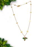 Χειροποιητο κολιε Γουρι 2026, με γκι και ατσαλινη αλυσιδα με αστερακια - Image 5