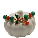 Χειροποίητο βραχιολάκι γούρι 2026 με γκι πράσινο - κόκκινο - Image 6