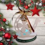 Γούρι 2026 πέταλο από σκόνη πορσελάνης με LED ρεσό - Image 5