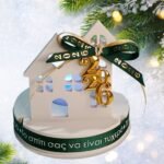 Γούρι 2026 σπίτι από σκόνη πορσελάνης με LED ρεσό - Image 5