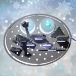 Λευκό χριστουγεννιάτικο χωριό πορσελάνης με LED - Image 5