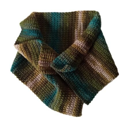 Χειροποίητο πλεκτό κασκόλ πολύχρωμο