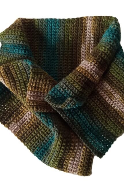 Χειροποίητο πλεκτό κασκόλ πολύχρωμο