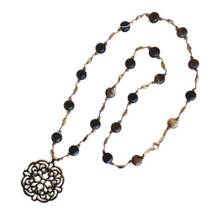 Ροζάριο με Καφέ Αχάτη Ματ