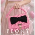 Χειροποίητη τσαντα ροζ με φιογκο