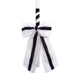 NstNastasia Λαμπάδα Βάπτισης Λευκός Μπλε Φιόγκος Κίτρινη Λεπτομέρεια 0721