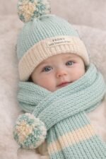 Βρεφικό σετ σκούφος κασκολ για αγορια και κορίτσια - Image 4